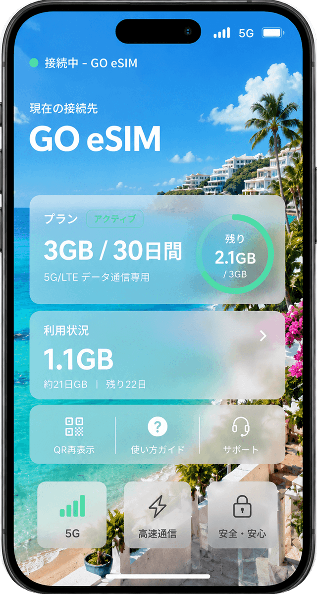 GO eSIM アプリ画面